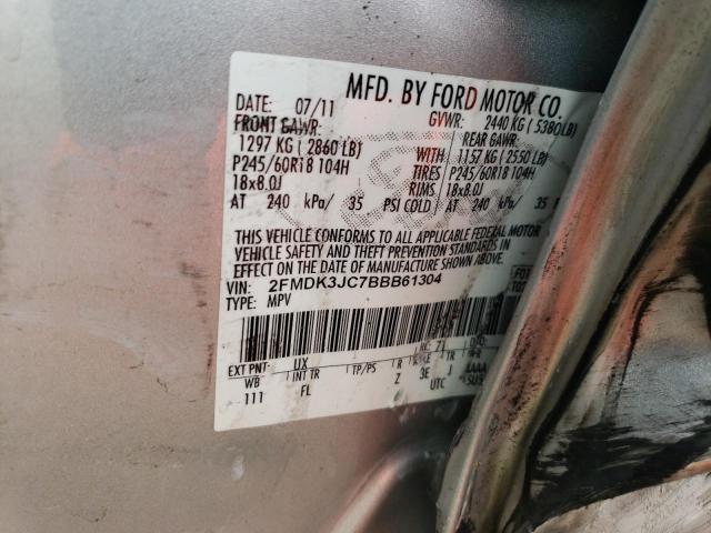 Photo 14 from auction – 2011 FORD EDGE SEL with VIN 2FMDK3JC7BBB61304