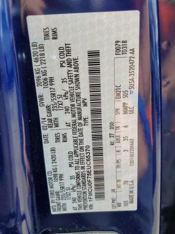Photo 13 from auction – 2014 FORD ESCAPE S with VIN 1FMCU0F75EUC65370