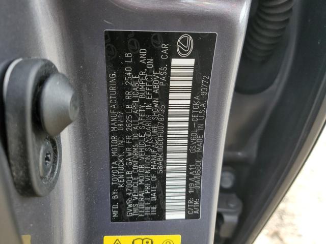 Photo 12 from auction – 2017 LEXUS ES 350 with VIN 58ABK1GG0HU078735
