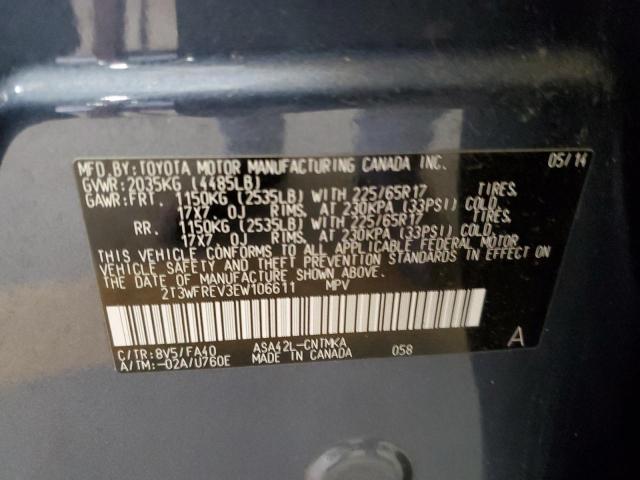 Photo 14 from auction – 2014 TOYOTA RAV4 XLE with VIN 2T3WFREV3EW106611