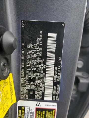 Photo 12 from auction – 2012 TOYOTA VENZA LE with VIN 4T3BK3BB2CU073910