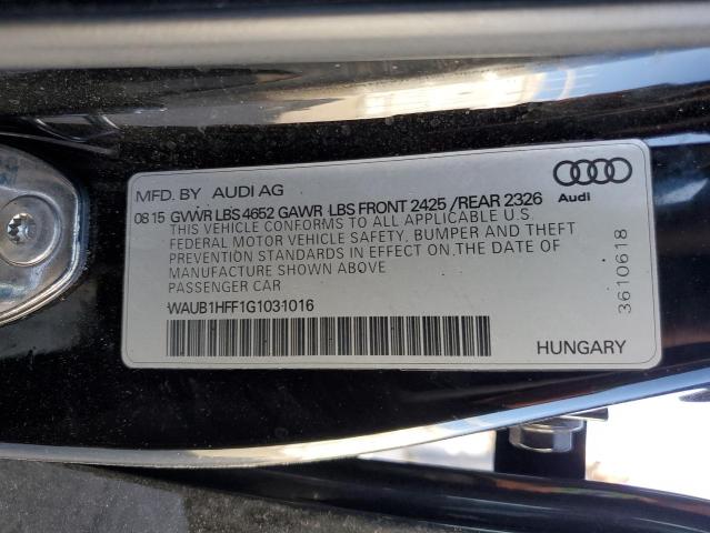 Photo 12 from auction – 2016 AUDI S3 PREMIUM with VIN WAUB1HFF1G1031016