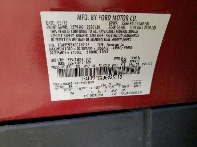 Photo 13 from auction – 2013 FORD TAURUS with VIN 1FAHP2F8XDG235113