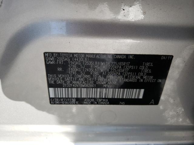 Photo 13 from auction – 2011 TOYOTA RAV4 with VIN 2T3ZF4DV7BW082861