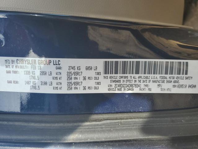 Photo 14 from auction – 2013 DODGE GRAND CARA with VIN 2C4RDGCG4DR678341