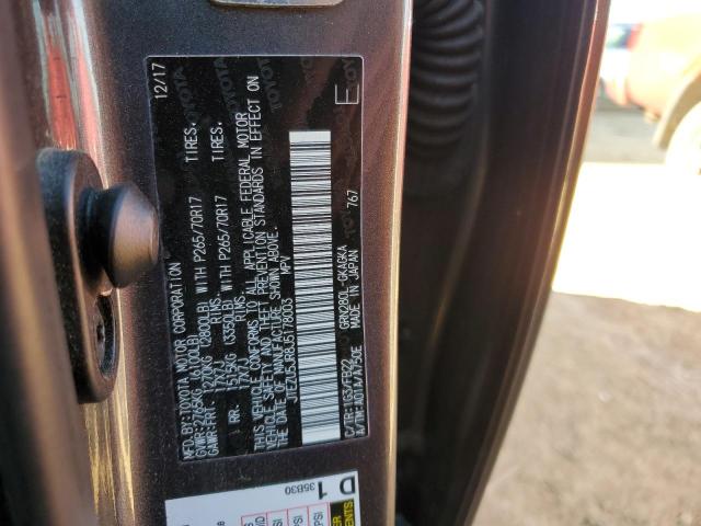 Photo 12 from auction – 2018 TOYOTA 4RUNNER SR with VIN JTEZU5JR8J5178003