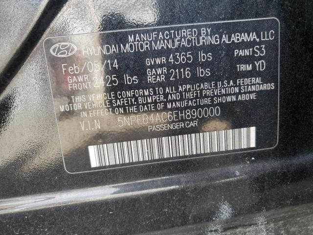 Photo 12 from auction – 2014 HYUNDAI SONATA with VIN 5NPEB4AC6EH890000