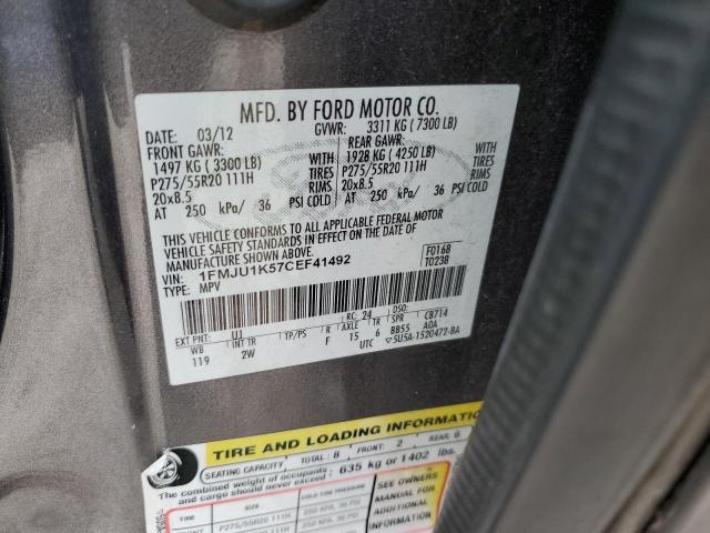 Photo 12 from auction – 2012 FORD EXPEDITION with VIN 1FMJU1K57CEF41492