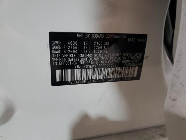 Photo 12 from auction – 2024 SUBARU LEGACY PRE with VIN 4S3BWAF63R3020828