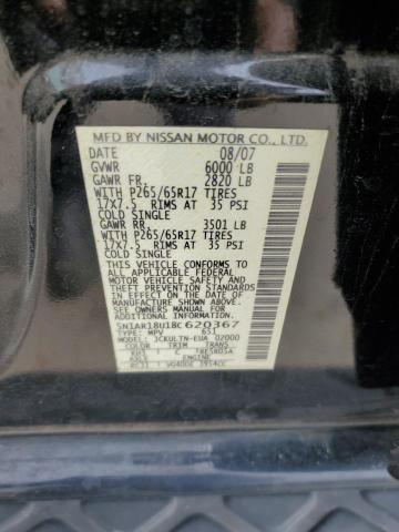 Photo 13 from auction – 2008 NISSAN PATHFINDER with VIN 5N1AR18U18C620367