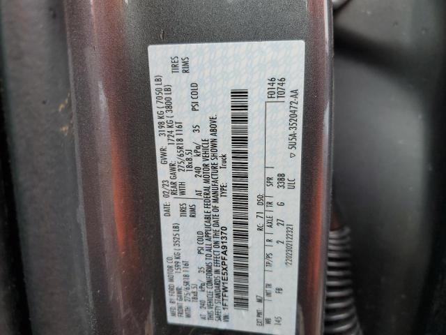 Photo 12 from auction – 2023 FORD F150 SUPER with VIN 1FTFW1E5XPFA91370