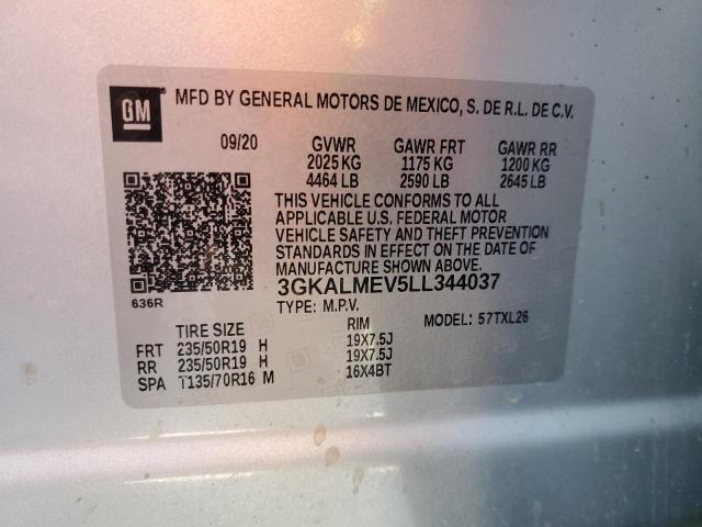 Photo 14 from auction – 2020 GMC TERRAIN SL with VIN 3GKALMEV5LL344037