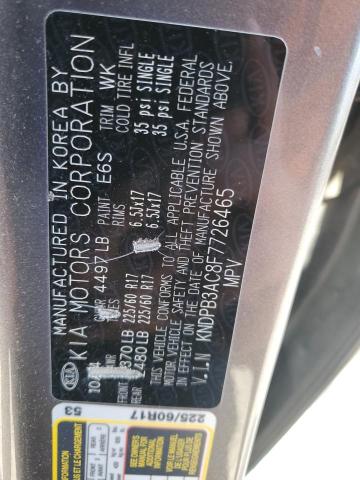 Photo 12 from auction – 2015 KIA SPORTAGE L with VIN KNDPB3AC8F7726465