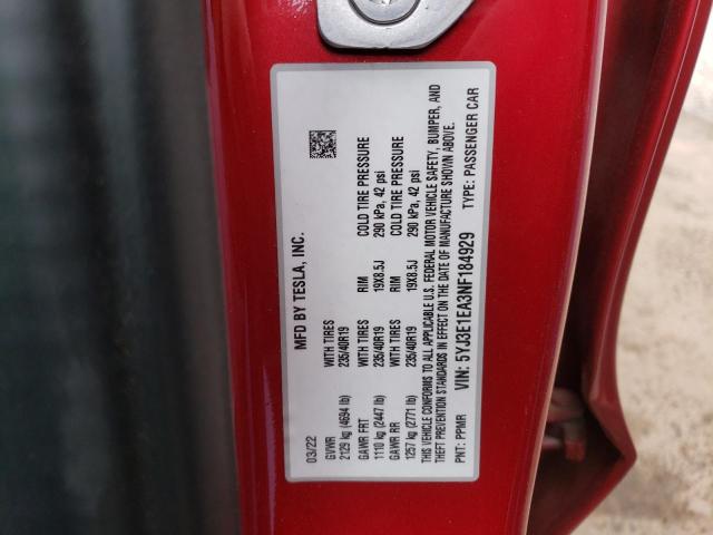 Photo 13 from auction – 2022 TESLA MODEL 3 with VIN 5YJ3E1EA3NF184929