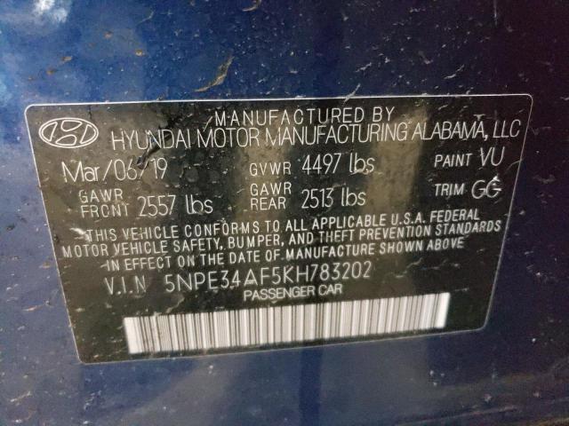 Photo 12 from auction – 2019 HYUNDAI SONATA LIM with VIN 5NPE34AF5KH783202
