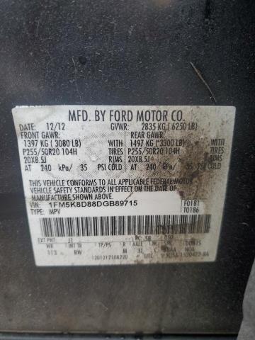 Photo 13 from auction – 2013 FORD EXPLORER X with VIN 1FM5K8D88DGB89715