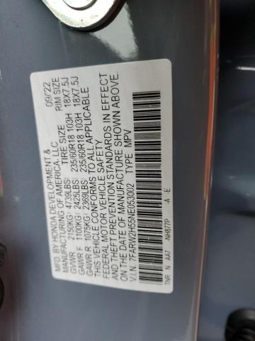 Photo 14 from auction – 2022 HONDA CR-V EX with VIN 7FARW2H55NE053002