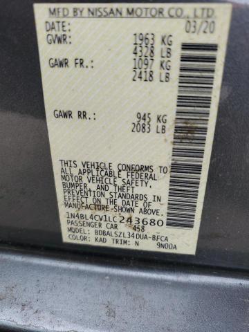 Photo 13 from auction – 2020 NISSAN ALTIMA SR with VIN 1N4BL4CV1LC243680