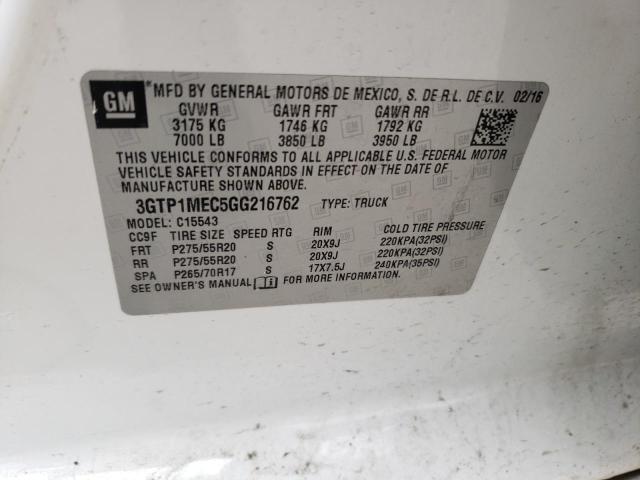Photo 13 from auction – 2016 GMC SIERRA C15 with VIN 3GTP1MEC5GG216762