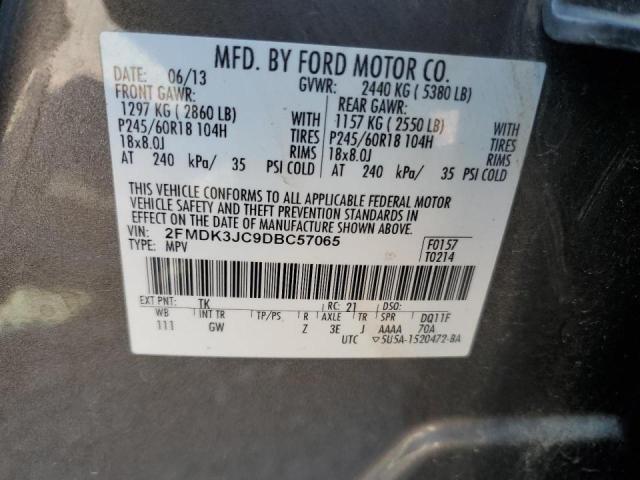 Photo 13 from auction – 2013 FORD EDGE SEL with VIN 2FMDK3JC9DBC57065