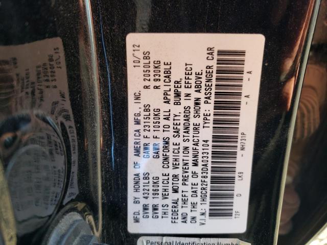 Photo 12 from auction – 2013 HONDA ACCORD with VIN 1HGCR2F83DA033104
