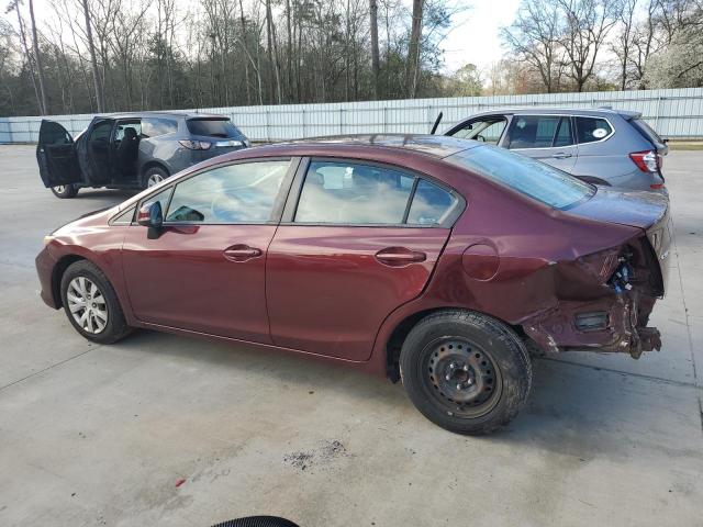 Photo 2 from auction – 2012 HONDA CIVIC LX with VIN 19XFB2F52CE074485
