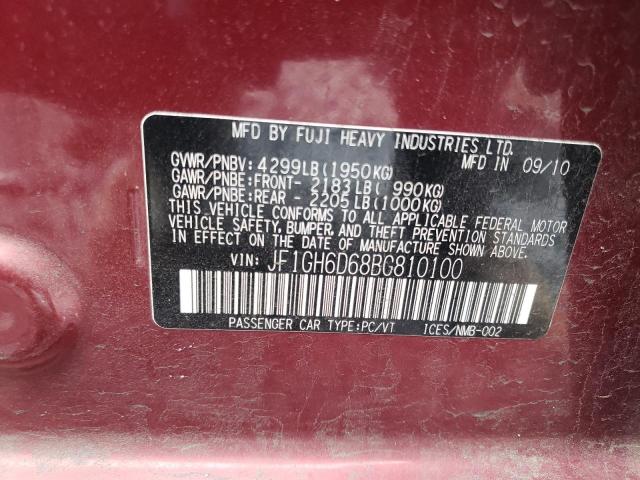 Photo 13 from auction – 2011 SUBARU IMPREZA OU with VIN JF1GH6D68BG810100