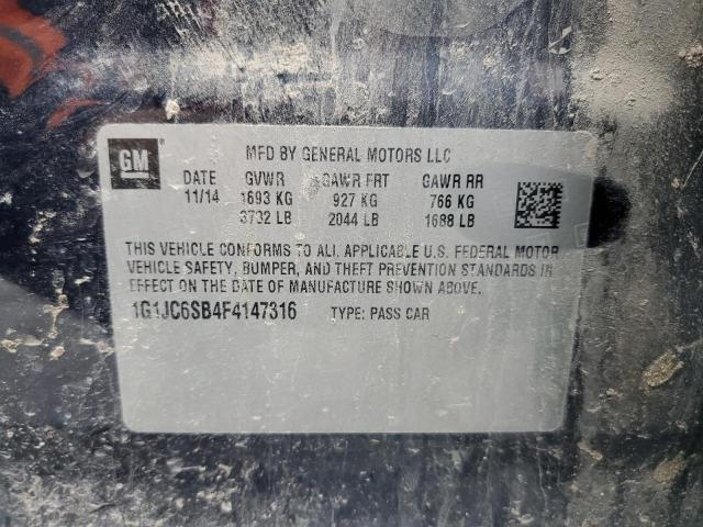 Photo 12 from auction – 2015 CHEVROLET SONIC LT with VIN 1G1JC6SB4F4147316