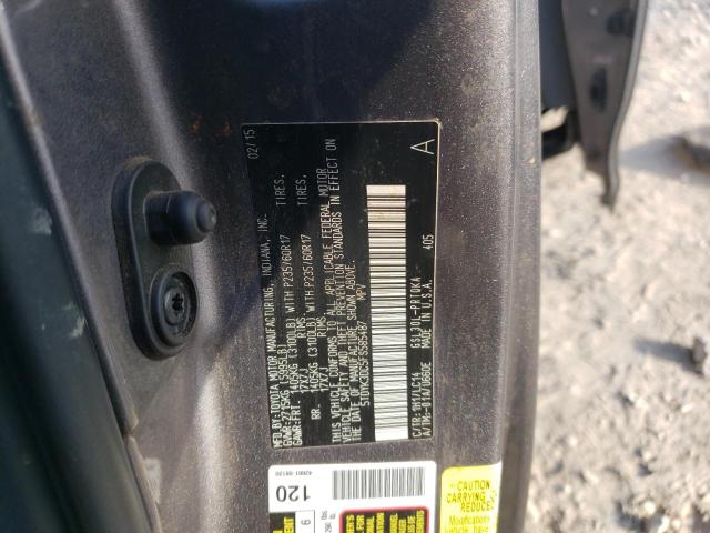 Photo 13 from auction – 2015 TOYOTA SIENNA XLE with VIN 5TDYK3DC5FS585487