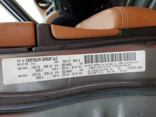 Снимка 14 от търг – 2012 JEEP GRAND CHER с VIN 1C4RJECT4CC137792