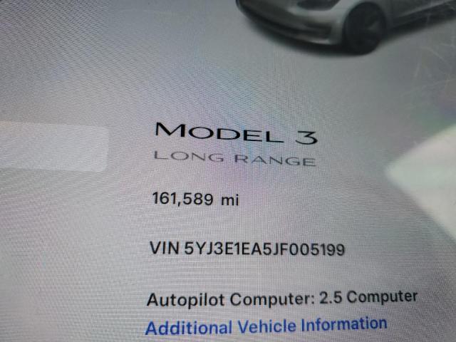 Photo 9 from auction – 2018 TESLA MODEL 3 with VIN 5YJ3E1EA5JF005199