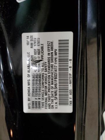 Photo 14 from auction – 2015 HONDA ODYSSEY EX with VIN 5FNRL5H61FB031417