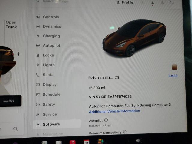 Photo 9 from auction – 2023 TESLA MODEL 3 with VIN 5YJ3E1EA3PF674029