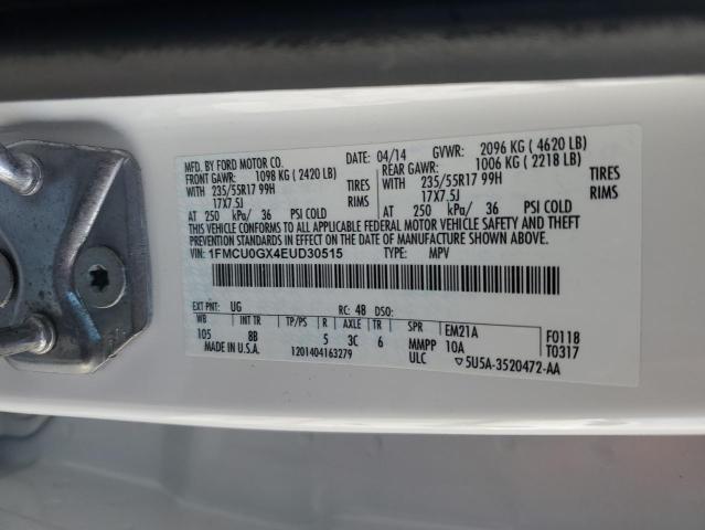 Photo 14 from auction – 2014 FORD ESCAPE SE with VIN 1FMCU0GX4EUD30515