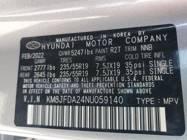 Photo 14 from auction – 2022 HYUNDAI TUCSON LIM with VIN KM8JFDA24NU059140