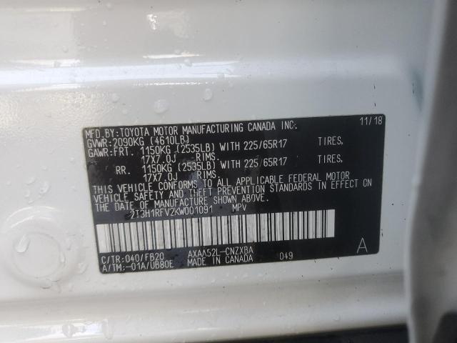 Photo 14 from auction – 2019 TOYOTA RAV4 LE with VIN 2T3H1RFV2KW001091