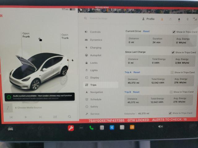 Photo 9 from auction – 2022 TESLA MODEL Y with VIN 7SAYGDEE7NF437385