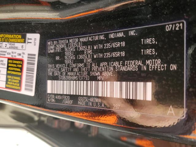 Photo 14 from auction – 2021 TOYOTA HIGHLANDER with VIN 5TDBZRBH8MS137793