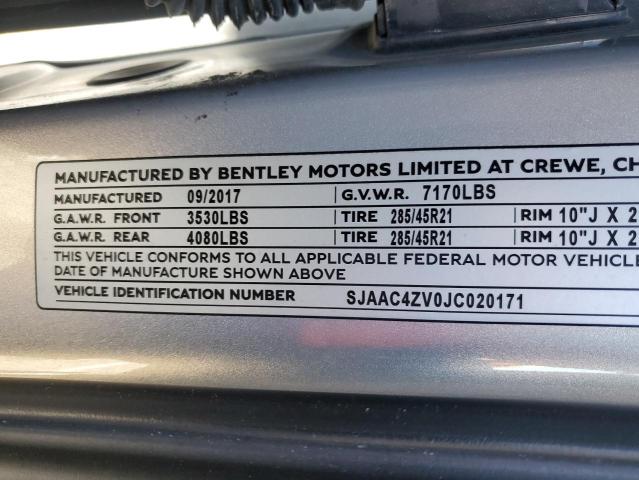 Photo 14 from auction – 2018 BENTLEY BENTAYGA with VIN SJAAC4ZV0JC020171