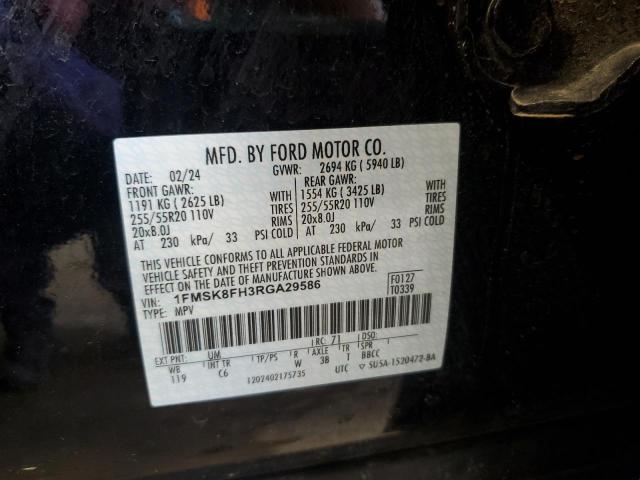 Photo 14 from auction – 2024 FORD EXPLORER L with VIN 1FMSK8FH3RGA29586