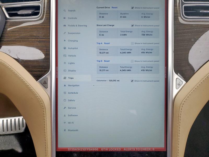 Photo 9 from auction – 2014 TESLA MODEL S with VIN 5YJSA1H21EFP64966