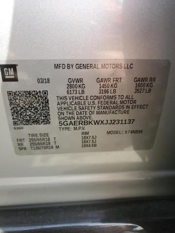 Photo 14 from auction – 2018 BUICK ENCLAVE ES with VIN 5GAERBKWXJJ231137