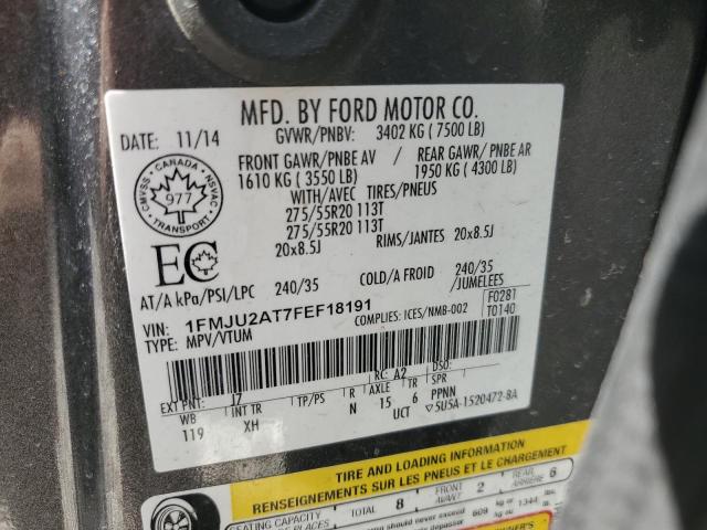 Photo 14 from auction – 2015 FORD EXPEDITION with VIN 1FMJU2AT7FEF18191