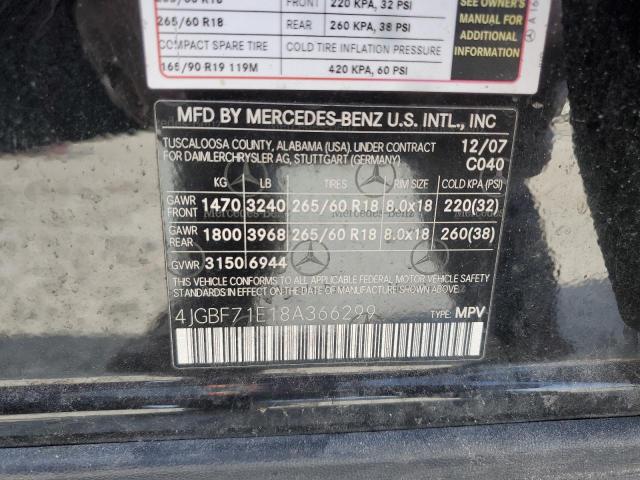 Photo 14 from auction – 2008 MERCEDES-BENZ GL 450 4MA with VIN 4JGBF71E18A366299