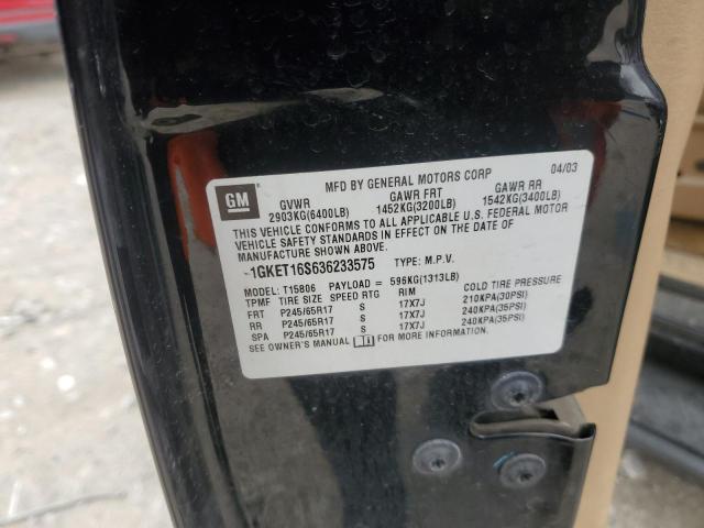 Photo 14 from auction – 2003 GMC ENVOY XL with VIN 1GKET16S636233575