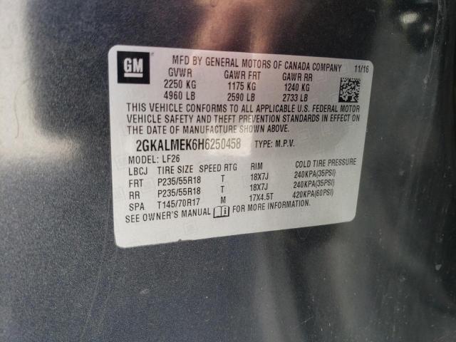 Photo 14 from auction – 2017 GMC TERRAIN SL with VIN 2GKALMEK6H6250458