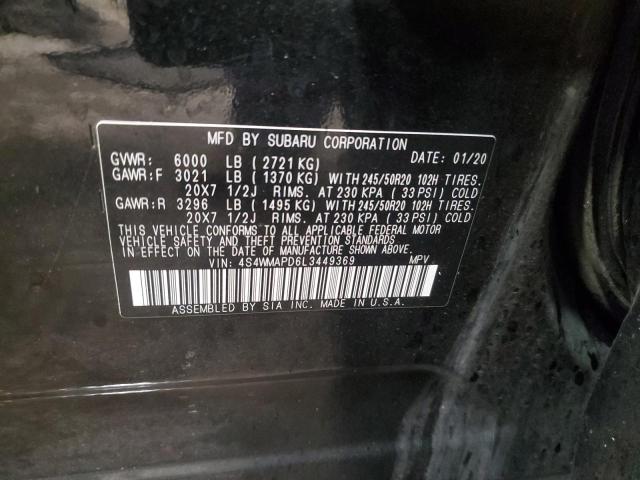Photo 14 from auction – 2020 SUBARU ASCENT LIM with VIN 4S4WMAPD6L3449369