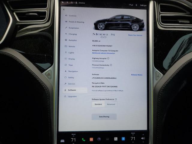 Photo 9 from auction – 2014 TESLA MODEL S with VIN 5YJSA1S14EFP52567