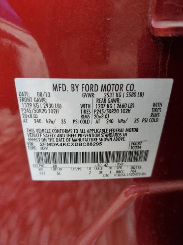 Снимка 14 от търг – 2013 FORD EDGE LIMIT с VIN 2FMDK4KCXDBC88295