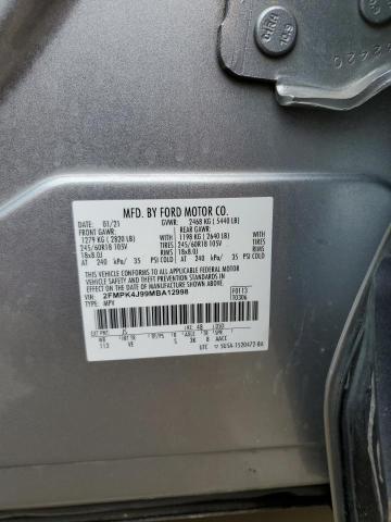 Photo 14 from auction – 2021 FORD EDGE SEL with VIN 2FMPK4J99MBA12998